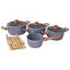 Juego de Ollas Granito Gris 12 Piezas Monix (74083)