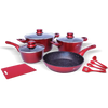 Juego de Ollas Mármol Rojo 12 Piezas Monix (49008)