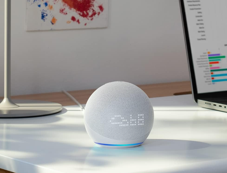 Echo Dot 5ta Gen Con Reloj - Altavoz Inteligente Alexa