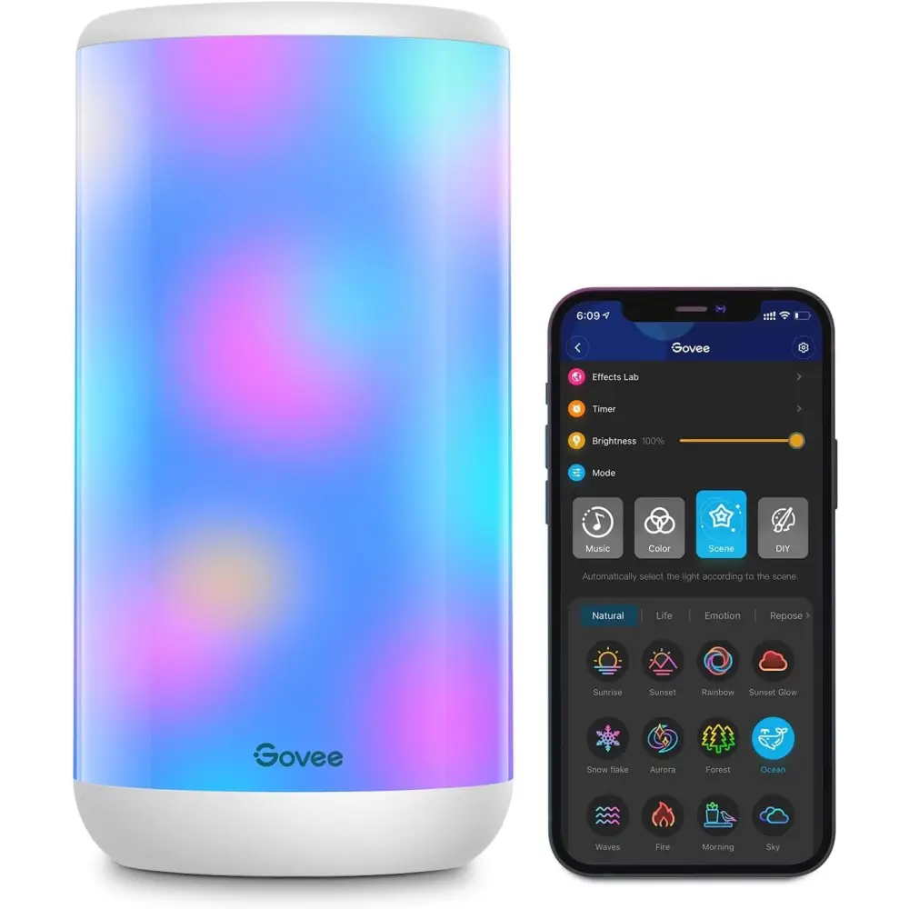 Lámpara de Mesa Inteligente Aura Govee - Wi-Fi - RGB - H6052 (H60521D1-OF-LA)