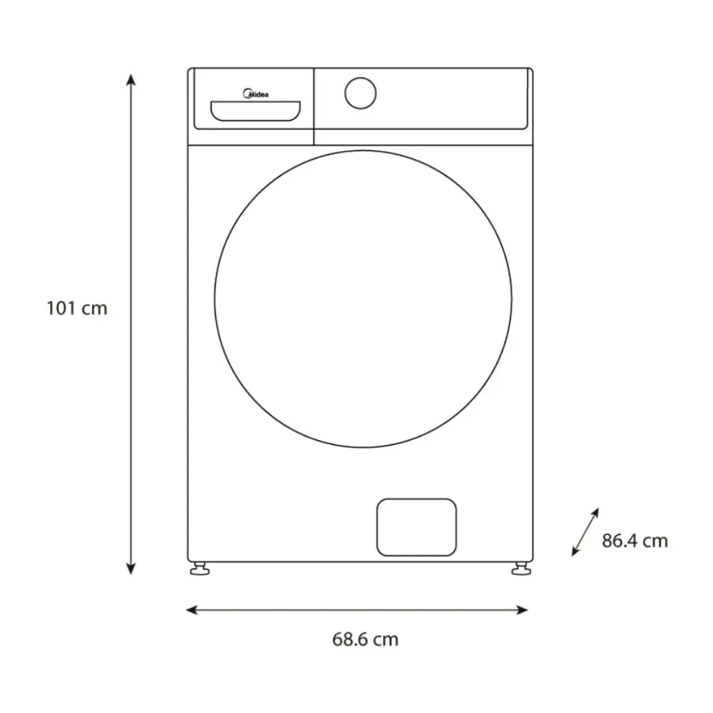 Lavadora Automática Carga Frontal 21 Kg Midea Titan Wash Silver (MH04W45/S CA) Lavadoras