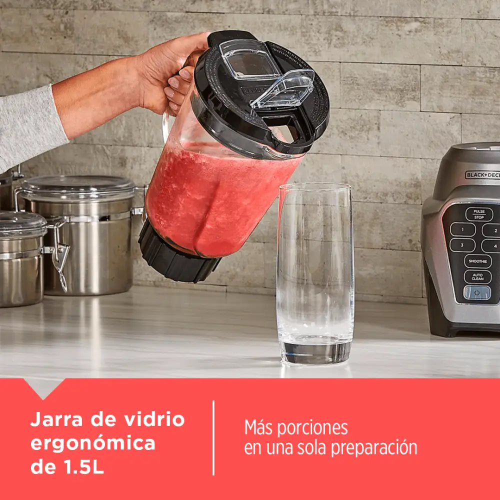 Licuadora Black + Decker Digital 700 Watts Vaso de Vidrio (BL0976-1MDLA) - Licuadoras