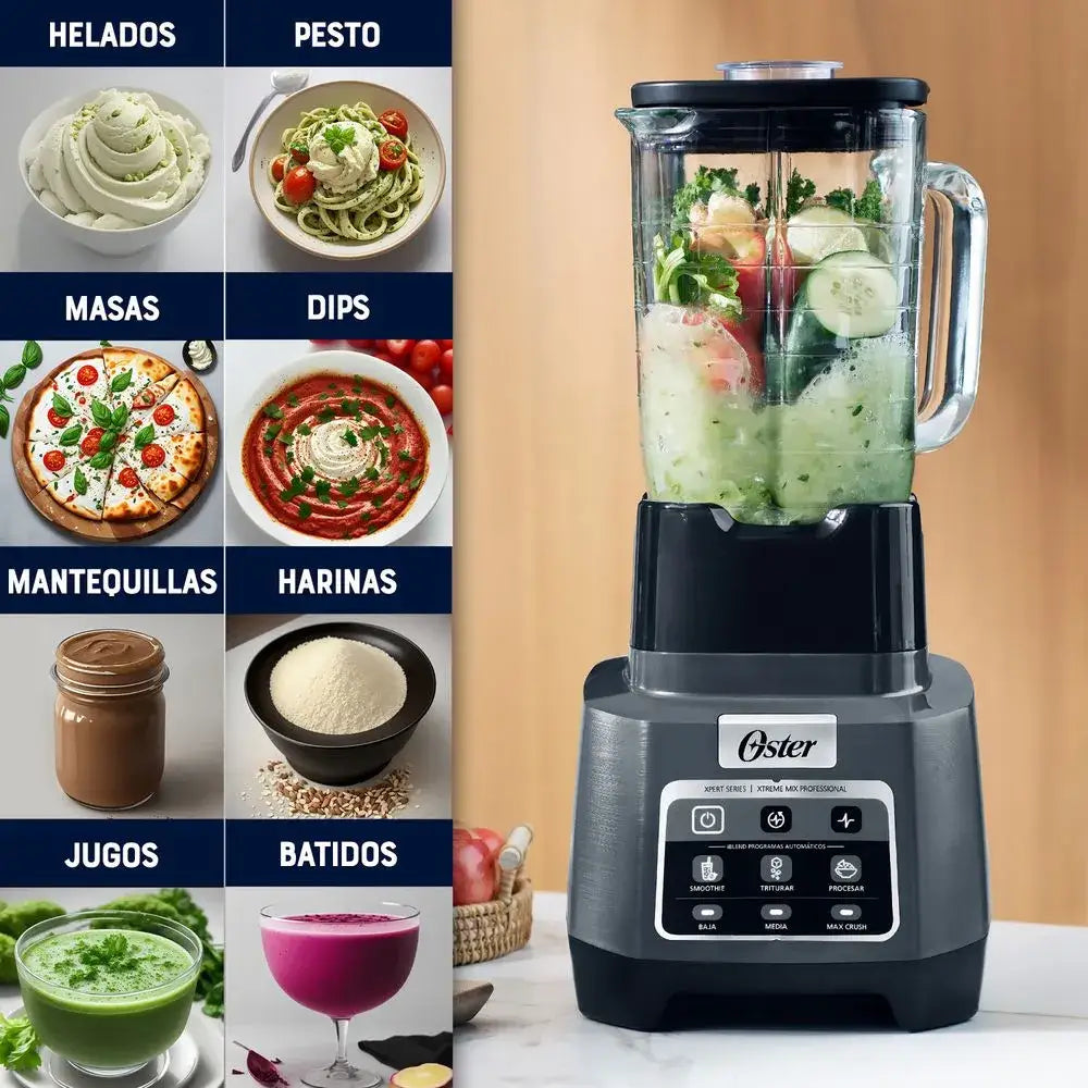 Licuadora Profesional Xtreme Mix Frasco de Vidrio 2 Litros Oster (BLSTXPG-BW) - Licuadoras