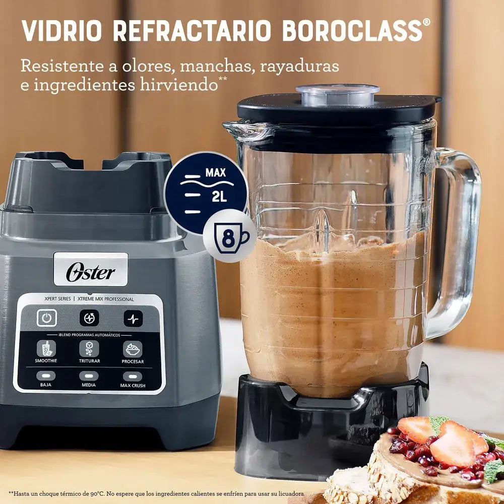 Licuadora Profesional Xtreme Mix Frasco de Vidrio 2 Litros Oster (BLSTXPG-BW) - Licuadoras