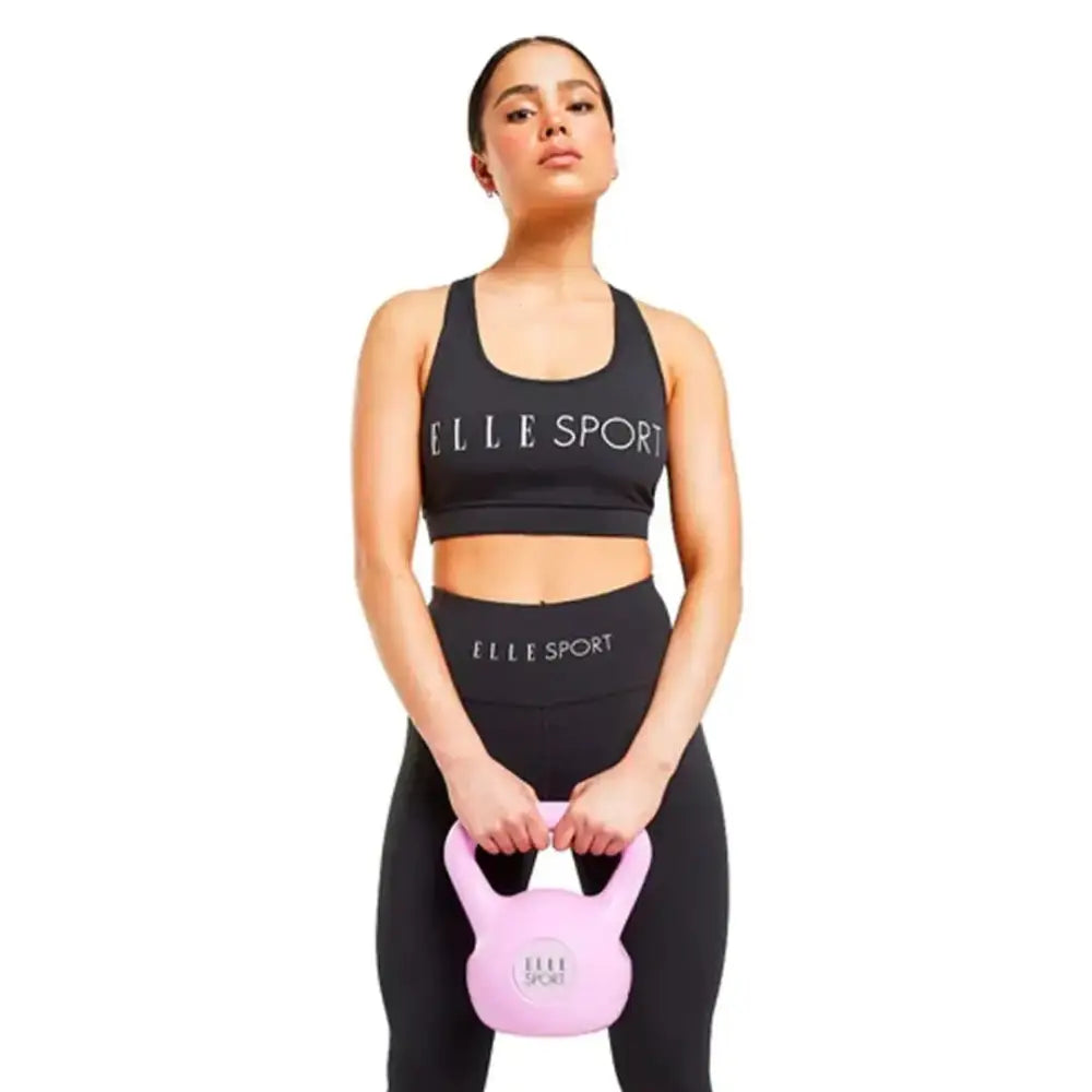 Mancuerna Elle Sport Kettlebell 8 Kg Rosada (SR8250) - Mancuernas