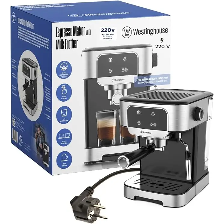 Máquina para Café Espresso Doble Semiautomática con Espumador Westinghouse (WKCMA612) - Maquinas