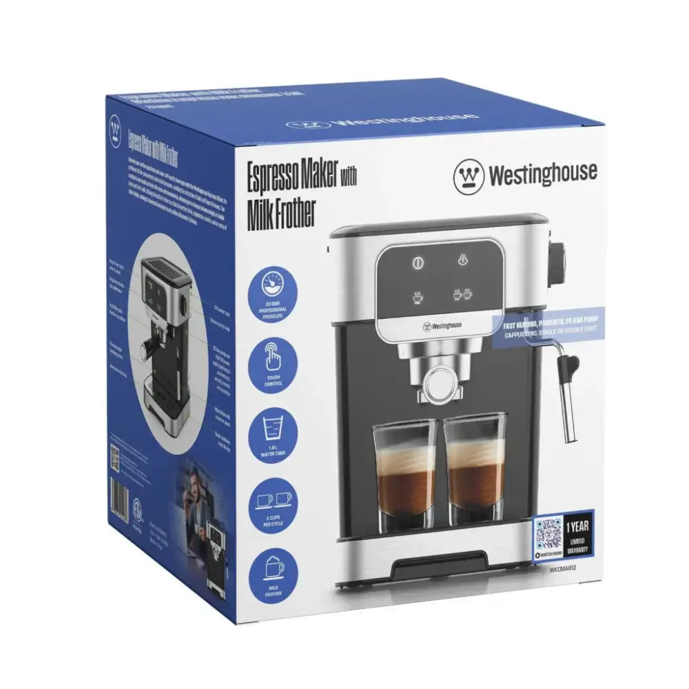 Máquina para Café Espresso Doble Semiautomática con Espumador Westinghouse (WKCMA612) - Maquinas