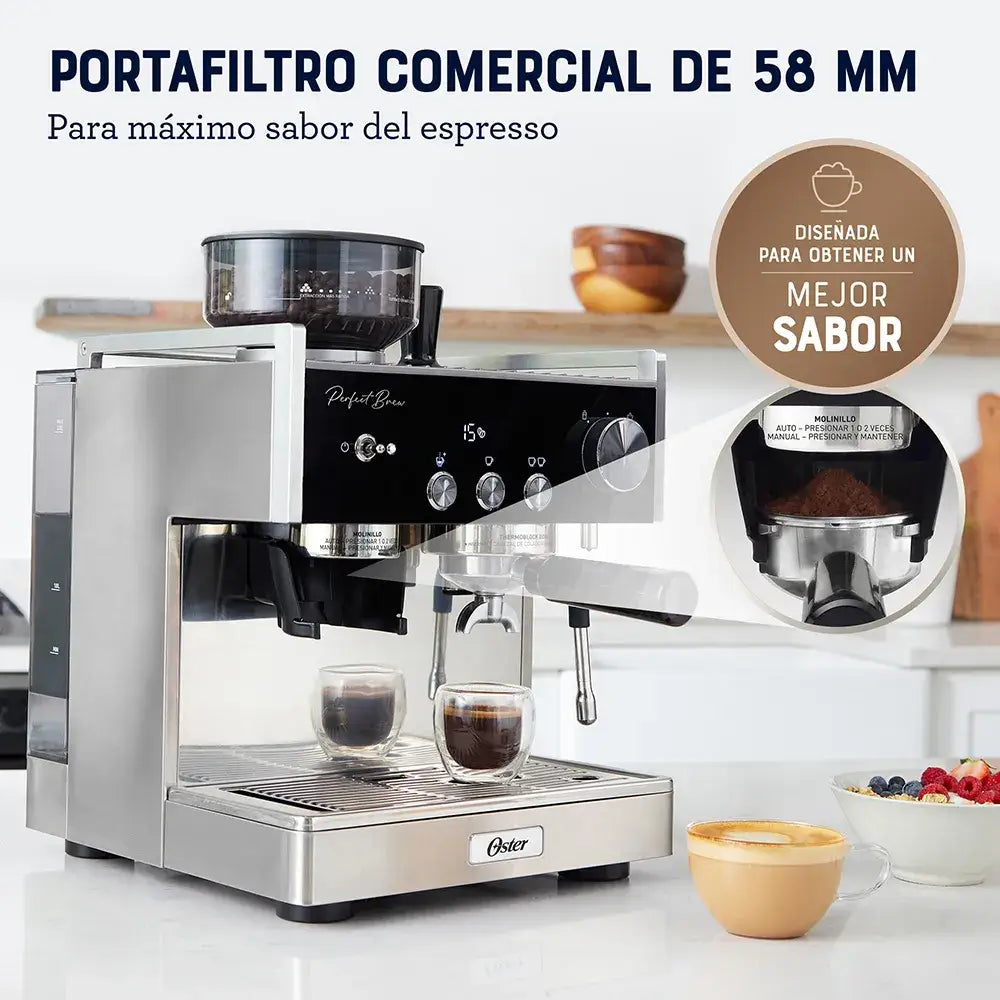 Máquina para Espresso Perfect Brew Oster (BVSTEM7400) - Maquinas Café