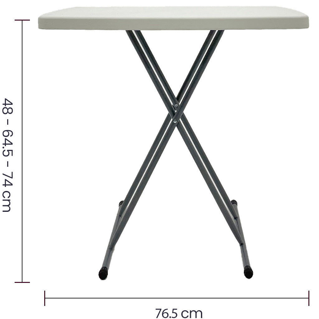 Mesa Ajustable de Metal en Resina Blanca Tokoa (ME-572) yapcr.com Costa Rica