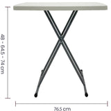 Mesa Ajustable de Metal en Resina Blanca Tokoa (ME-572) yapcr.com Costa Rica