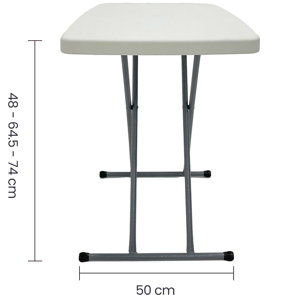 Mesa Ajustable de Metal en Resina Blanca Tokoa (ME-572) yapcr.com Costa Rica