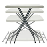 Mesa Ajustable de Metal en Resina Blanca Tokoa (ME-572) yapcr.com Costa Rica