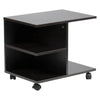 Mesa Auxiliar Moderna con Rodines Roble Oscuro 50x42.5x35 cm Kenneth Cole (KCWD2022057-B)