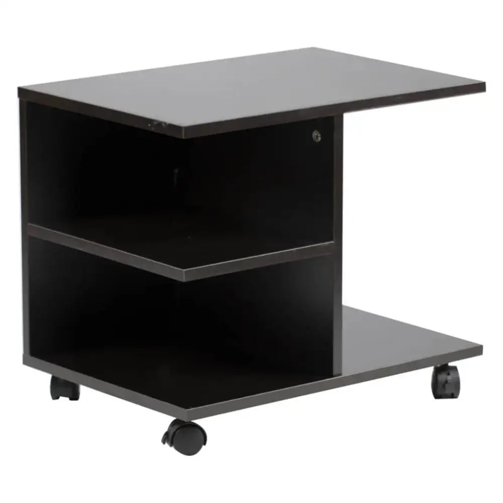Mesa Auxiliar Moderna con Rodines Roble Oscuro 50x42.5x35 cm Kenneth Cole (KCWD2022057-B)