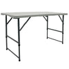 Mesa Plegable de Metal en Resina 122cm Color Blanco Tokoa (ME-571)