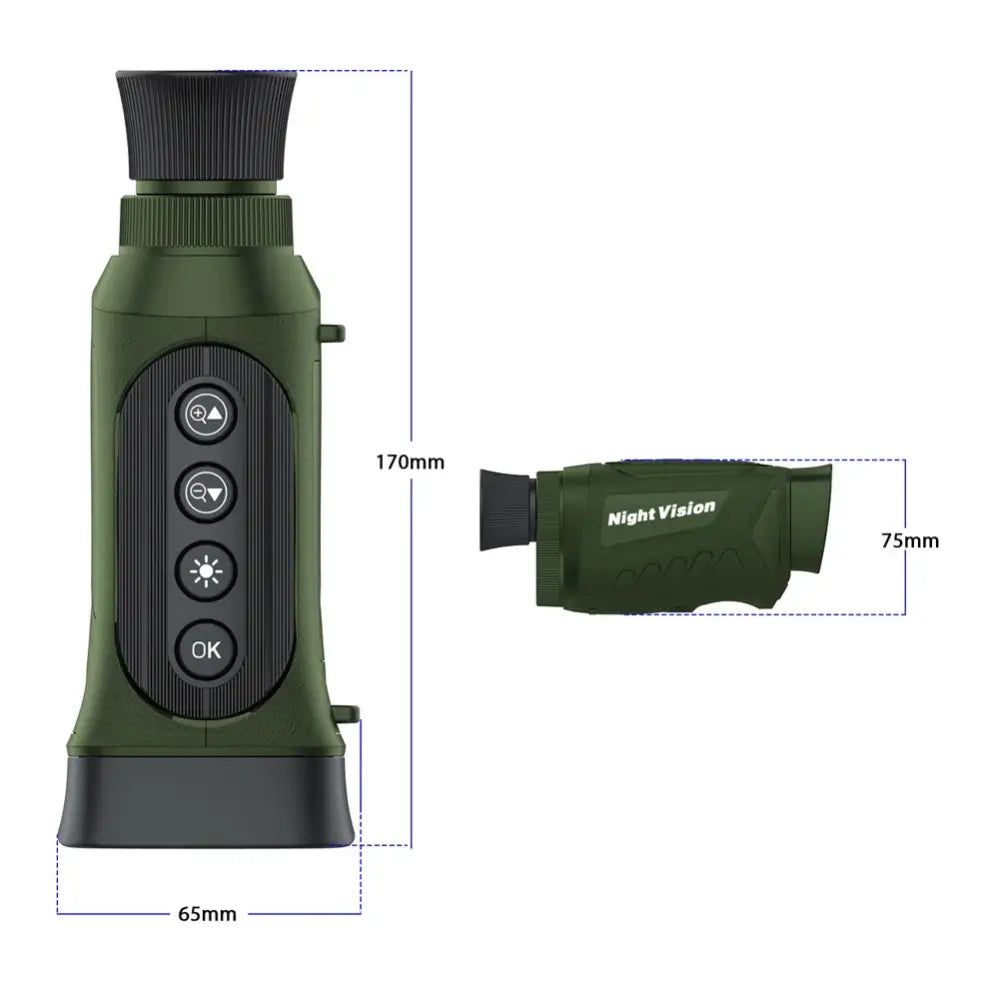 Monocular Infrarrojo Digital de Visión Nocturna KONDIAN Verde (YS006) - Binocular