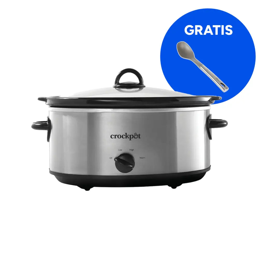 Olla de Cocimiento Lento Crock-Pot 6.6 L (SCV700-S) + Gratis Cuchara Acero Inoxidable Oster Baldwyn - Ollas