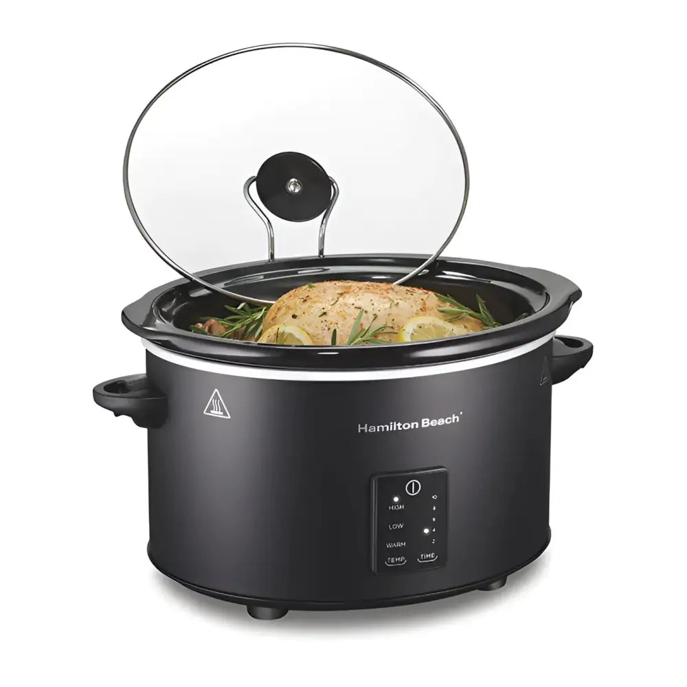 Olla de Cocimiento Lento Programable 5 Qt Negra Hamilton Beach (33752) Ollas