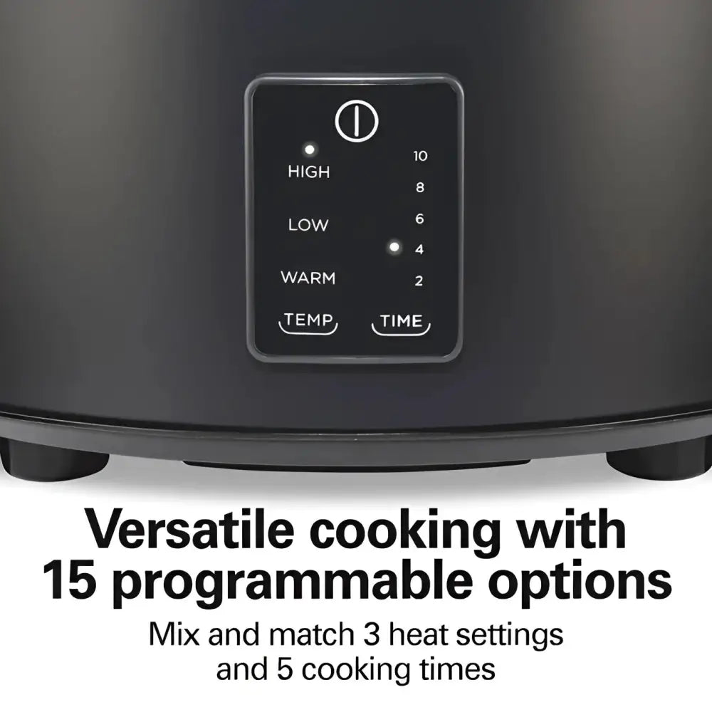 Olla de Cocimiento Lento Programable 5 Qt Negra Hamilton Beach (33752) Ollas