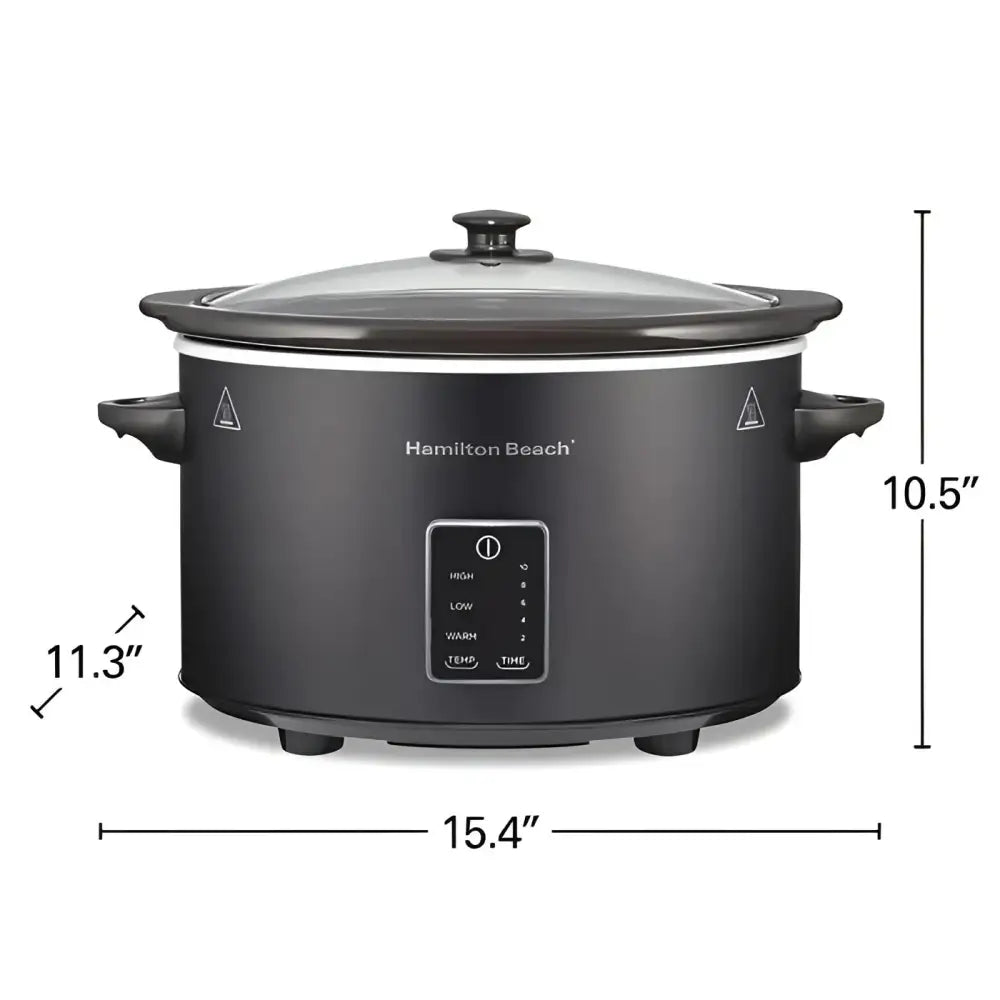 Olla de Cocimiento Lento Programable 5 Qt Negra Hamilton Beach (33752) Ollas