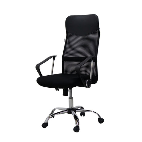 Silla Ejecutiva Malla Negra con Brazos y Respaldo Reclinable Tokoa (OS-QZY2501) yapcr.com Costa Rica