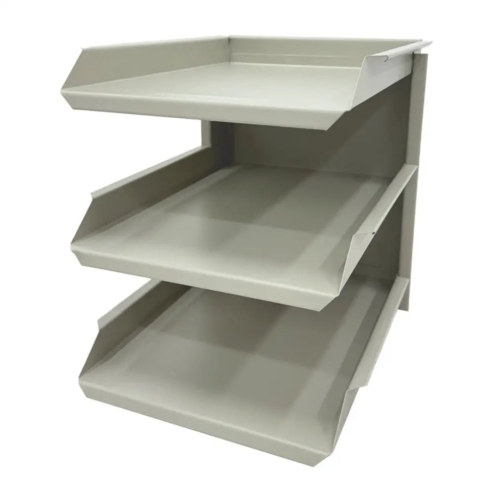 Papelera de 3 Niveles Beige Continental (OM-9072) - Papeleras