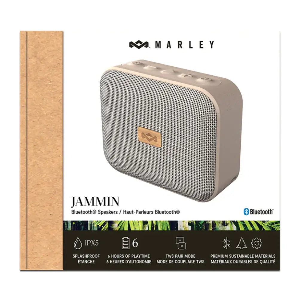 Parlante Inalámbrico Portátil Bluetooth House of Marley Jammin Crema (EM-JA026-CE) - Parlantes