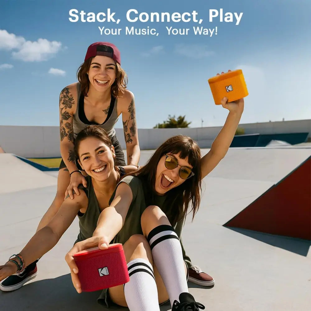 Parlante Inalámbrico Portátil Bluetooth Kodak Soundbrix Amarillo (B0DQVDFXZH) - Parlantes