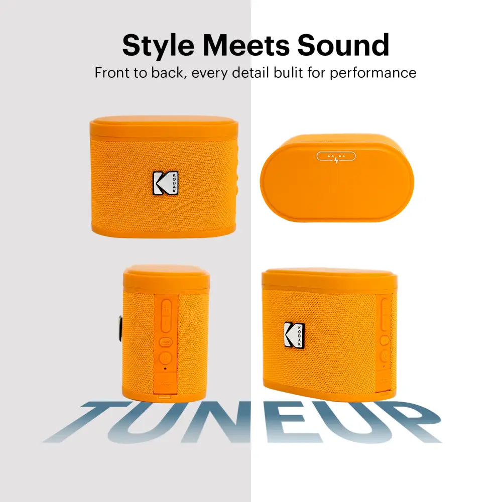 Parlante Inalámbrico Portátil Bluetooth Kodak Soundbrix Naranja (B0DQVB3QN5) - Parlantes