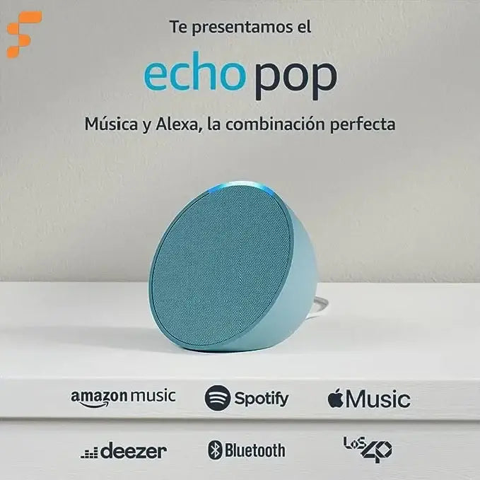 Parlante Inteligente Amazon Echo Pop Turquesa - Parlantes