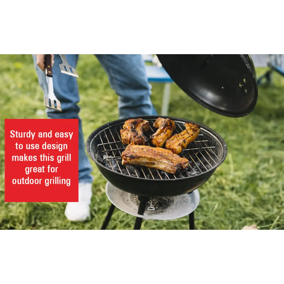 Parrilla de Carbón Portátil 14’’ Alpine Cuisine (BBQ-R14B) - Parrillas