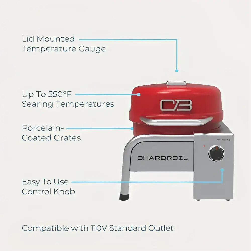 Parrilla Eléctrica Tablet Bistro PRO 180 Roja Char-Broil (CB25302150) - Parrillas