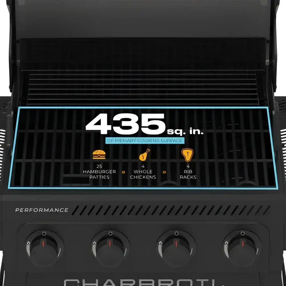 Parrilla a Gas Char-Broil 4Q Performance FlavorMax 435 (463348925) - Parrillas