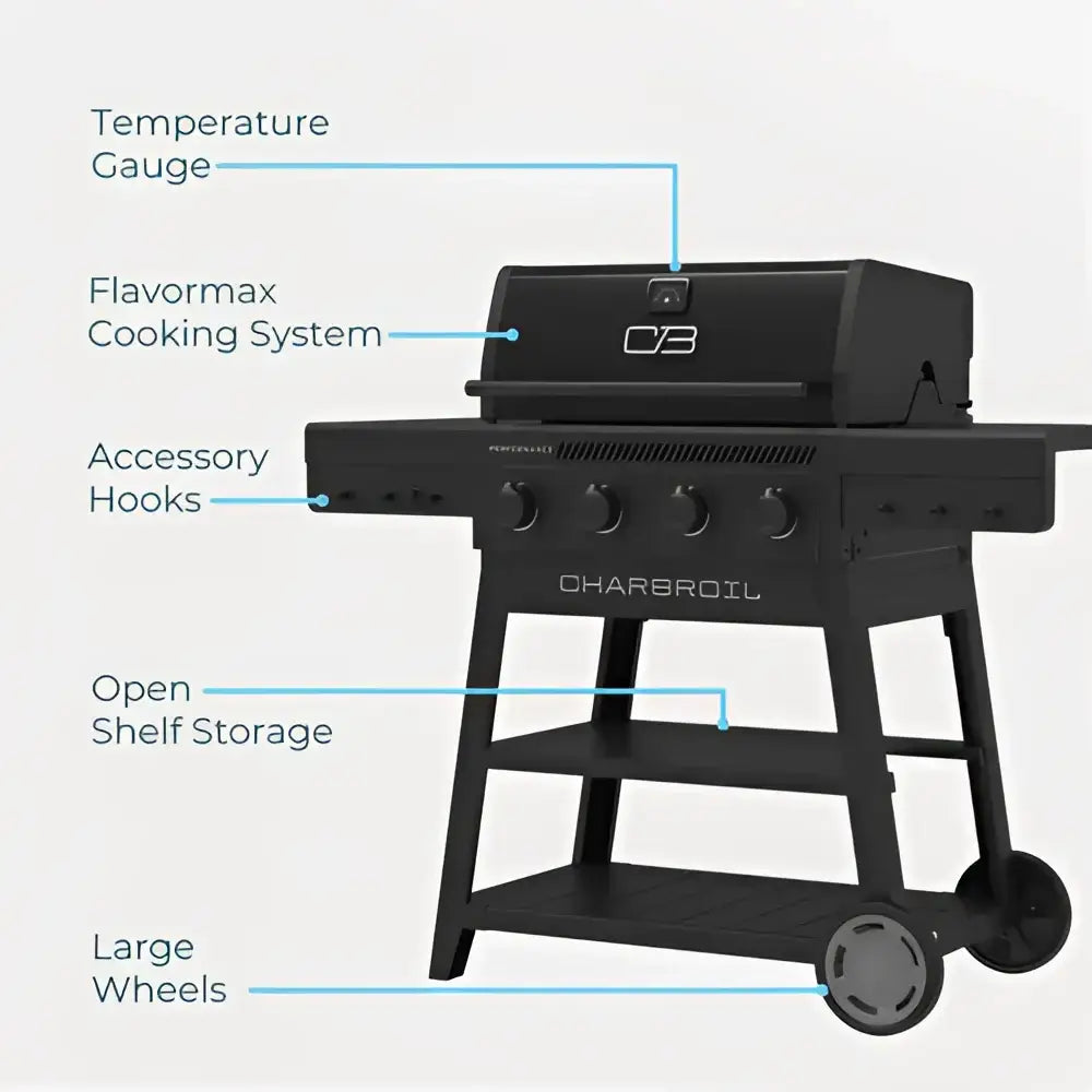 Parrilla a Gas Char-Broil 4Q Performance FlavorMax 435 (463348925) - Parrillas