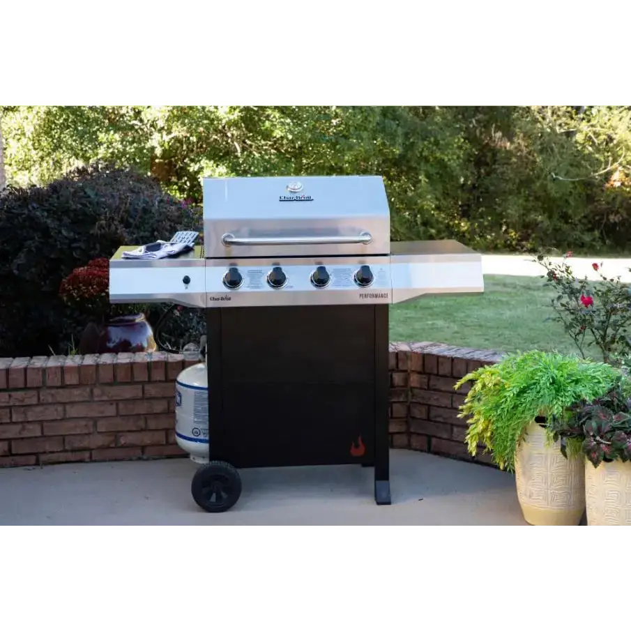Parrilla Gas Performance Char-Broil de 32.000 BTU 4Q Acero-Porcelana (463350722) yapcr.com Costa Rica
