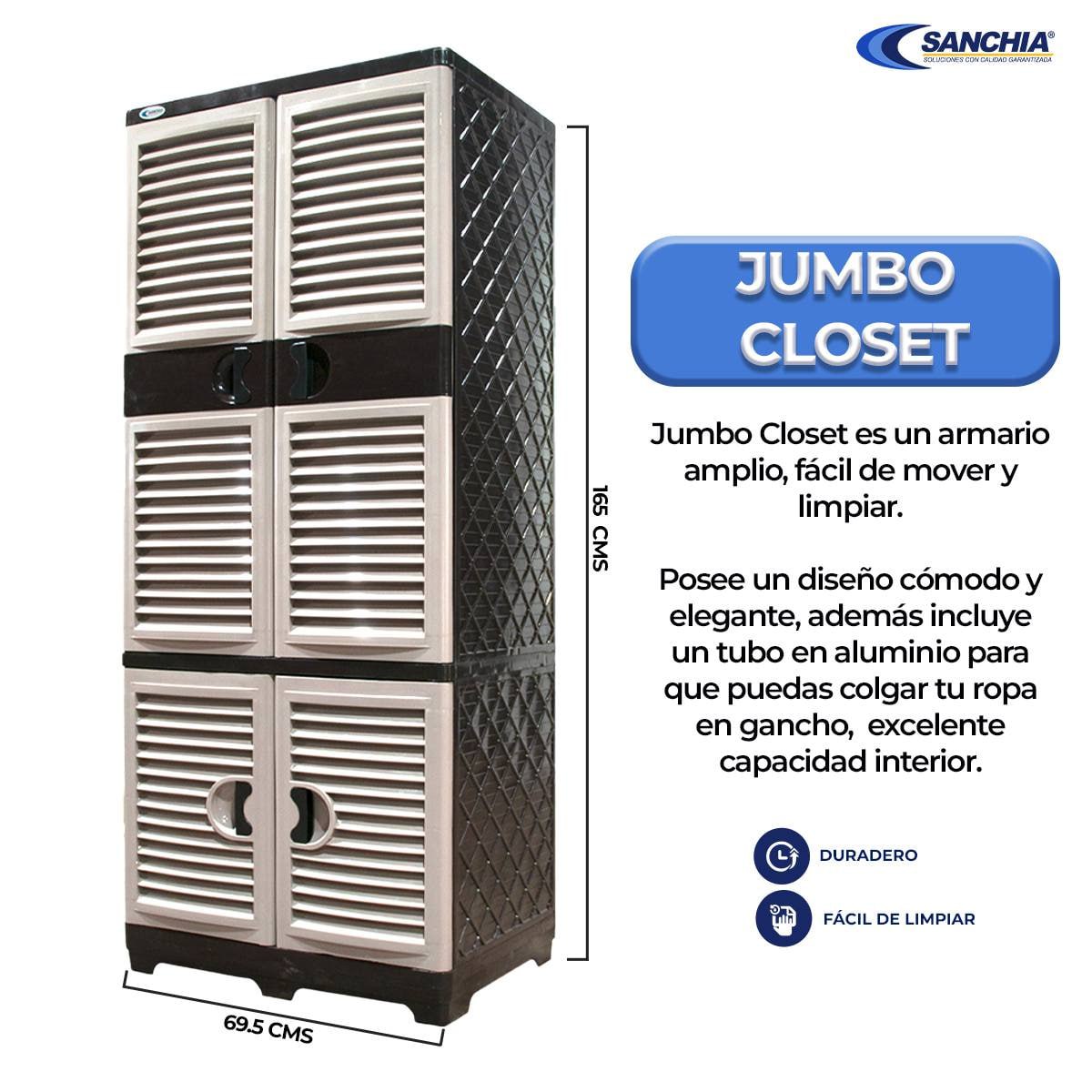 Armario Plástico Jumbo Beige Sanchia P0130 yapcr.com Costa Rica