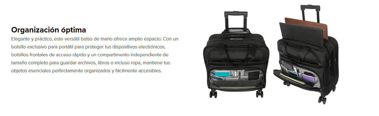 Maletín con Ruedas para Laptop de 16 pulgadas Transit Targus Negro seguro en Costa Rica