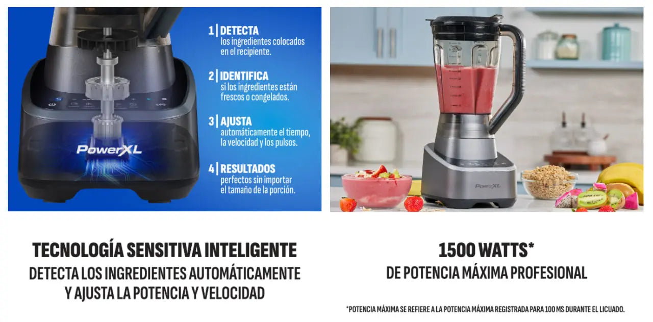 Licuadora y Procesador de Alimentos Sensimax 2 Litros PowerXL con funciones sensitivas inteligentes