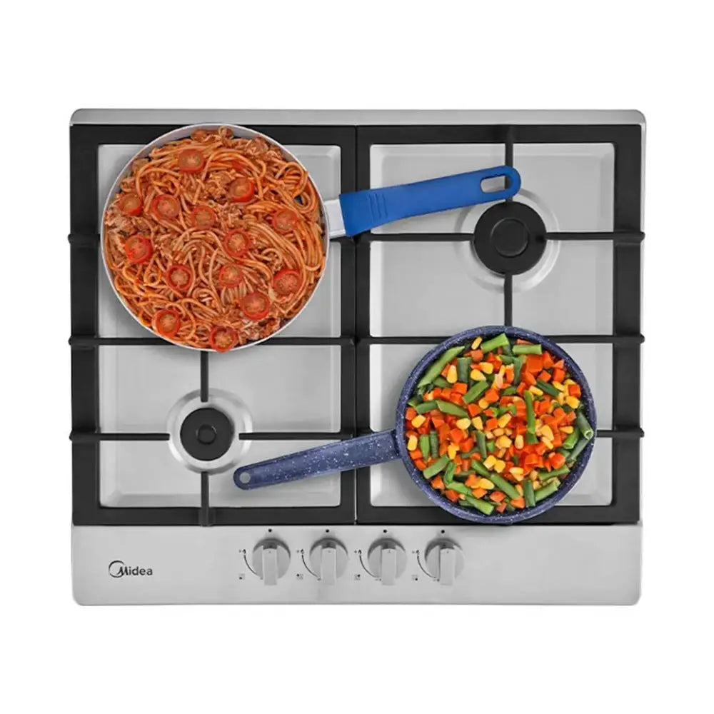 Plantilla de Gas Empotrable 24’’ Acero 4 Quemadores Midea (MTGB24R3402GS) - Plantillas
