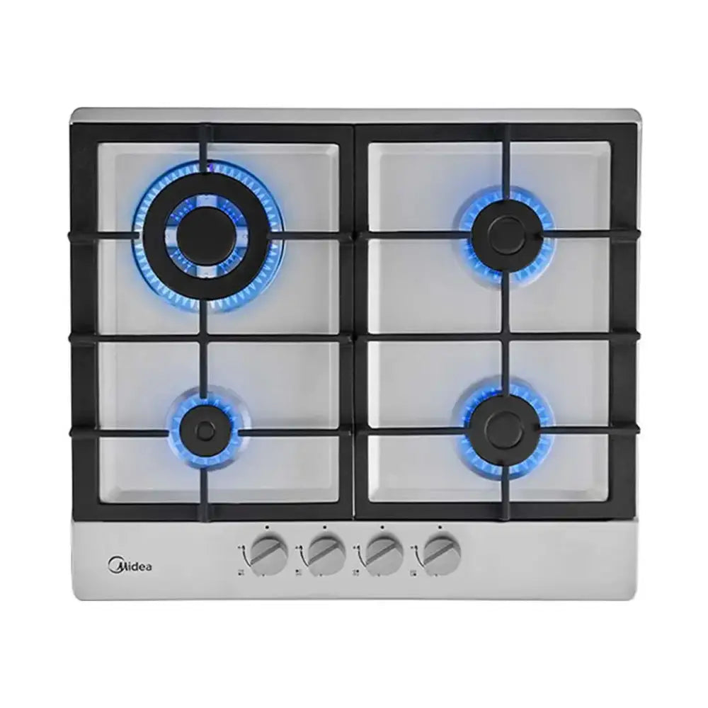 Plantilla de Gas Empotrable 24’’ Acero 4 Quemadores Midea (MTGB24R3402GS) - Plantillas