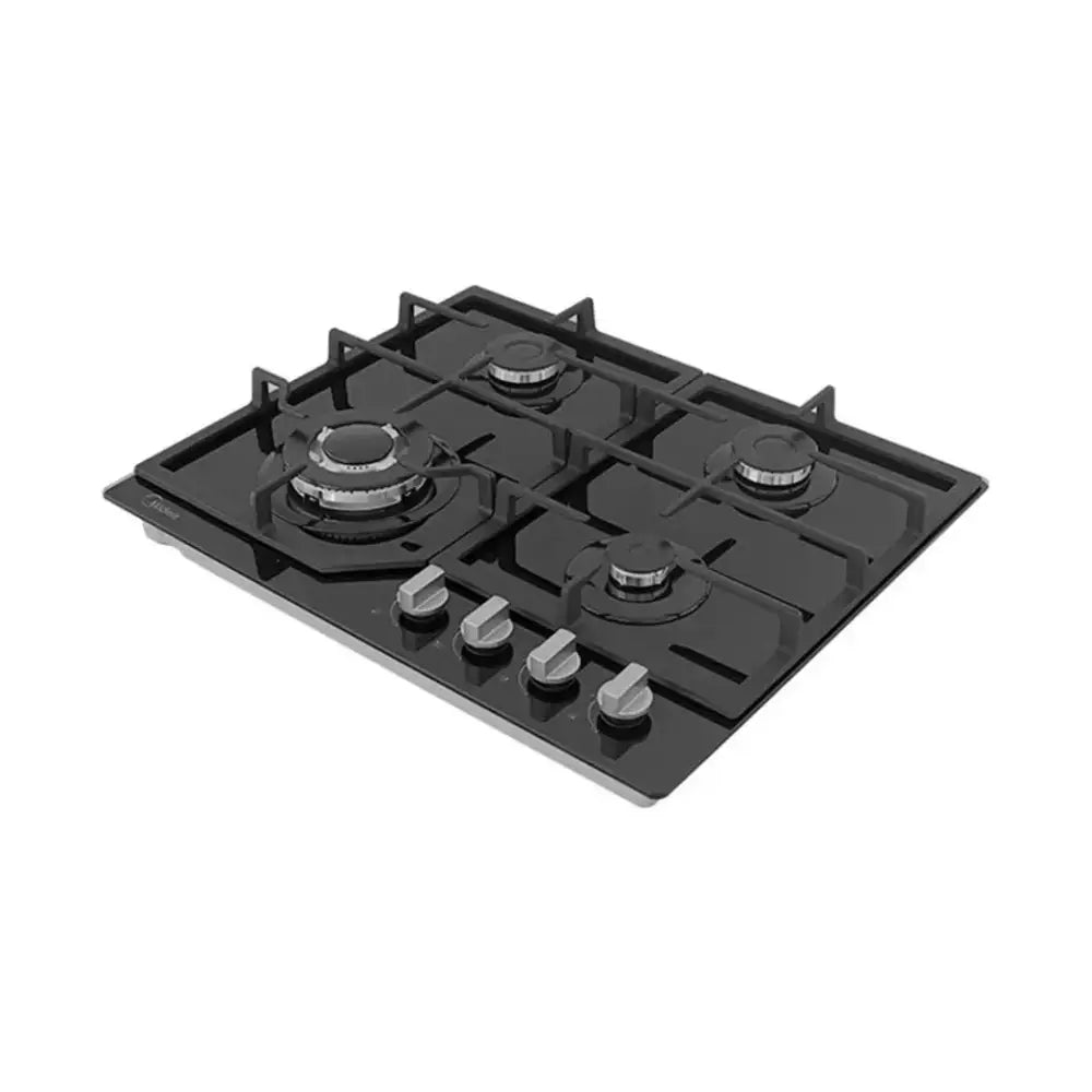 Plantilla de Gas Empotrable 24’’ Vidrio Negro Midea (MTGB24R3402GG) - Plantillas