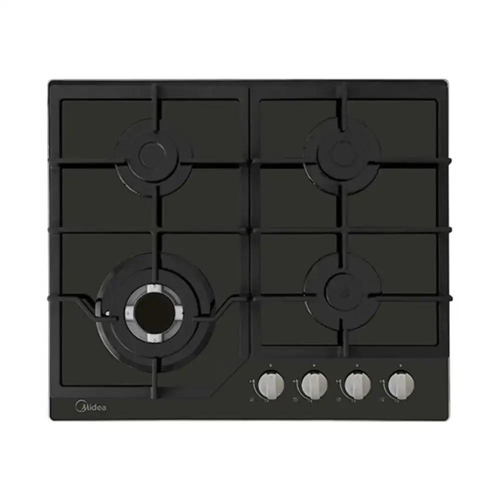 Plantilla de Gas Empotrable 24’’ Vidrio Negro Midea (MTGB24R3402GG) - Plantillas