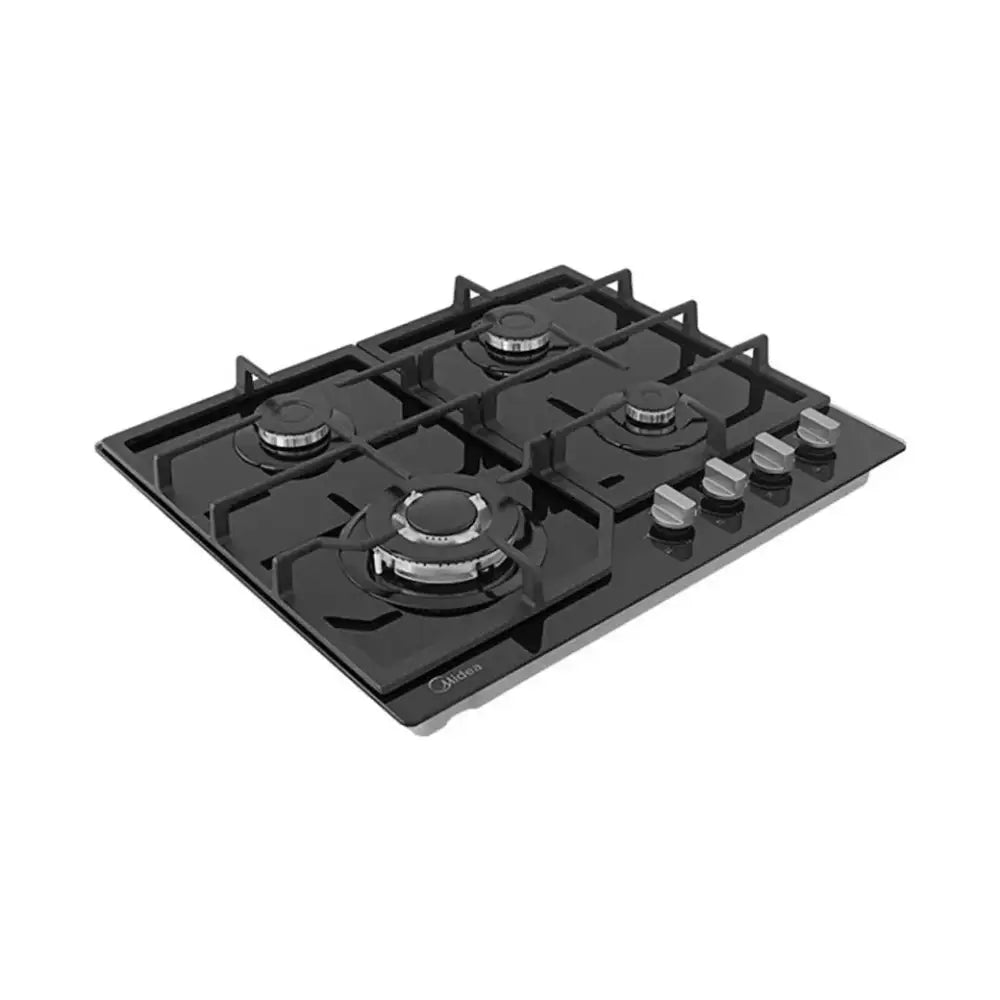 Plantilla de Gas Empotrable 24’’ Vidrio Negro Midea (MTGB24R3402GG) - Plantillas