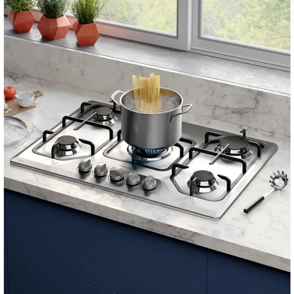 Plantilla de Gas Empotrable 30’’ con 5 Quemadores Acero Inoxidable Frigidaire (FTGC3050XS) - Plantillas