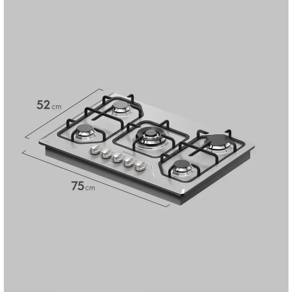 Plantilla de Gas Empotrable 30’’ con 5 Quemadores Acero Inoxidable Frigidaire (FTGC3050XS) - Plantillas