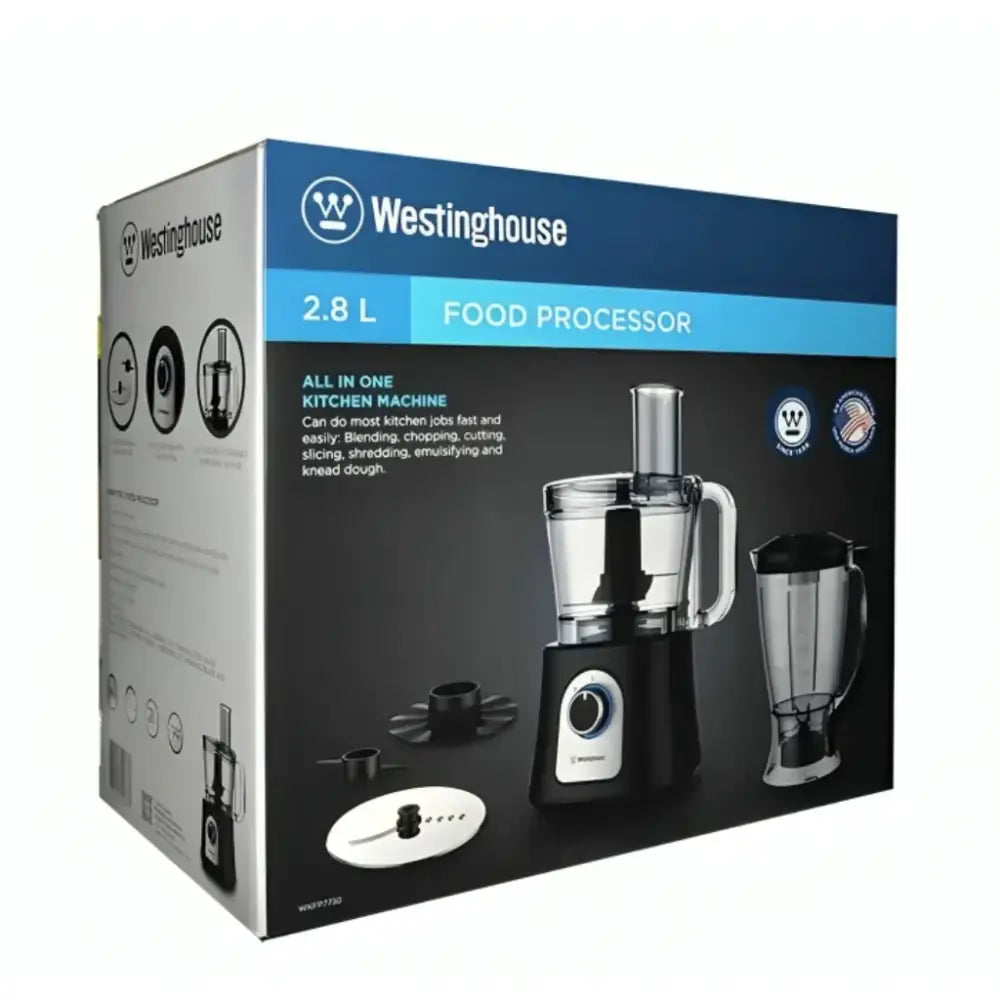 Procesador de Alimentos y Licuadora 800 Watts Westinghouse Negro (WKFP7730) - Procesadores