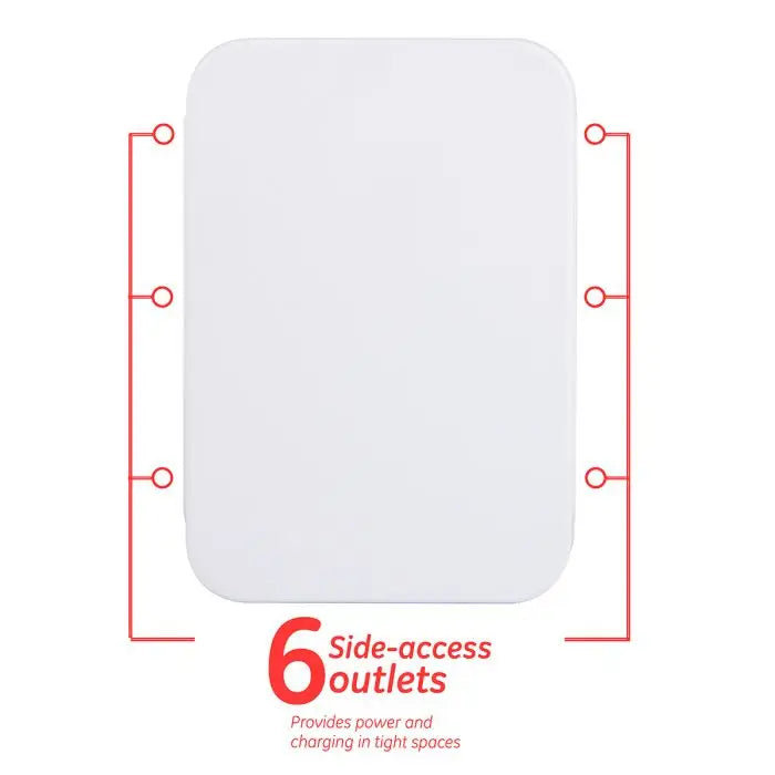 Protector de Picos 6 Tomas Pared 1200J GE (10353) - Protectores Voltaje