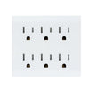 Protector de Picos 6 Tomas Pared 440 J Blanco GE (37155) Protectores Voltaje