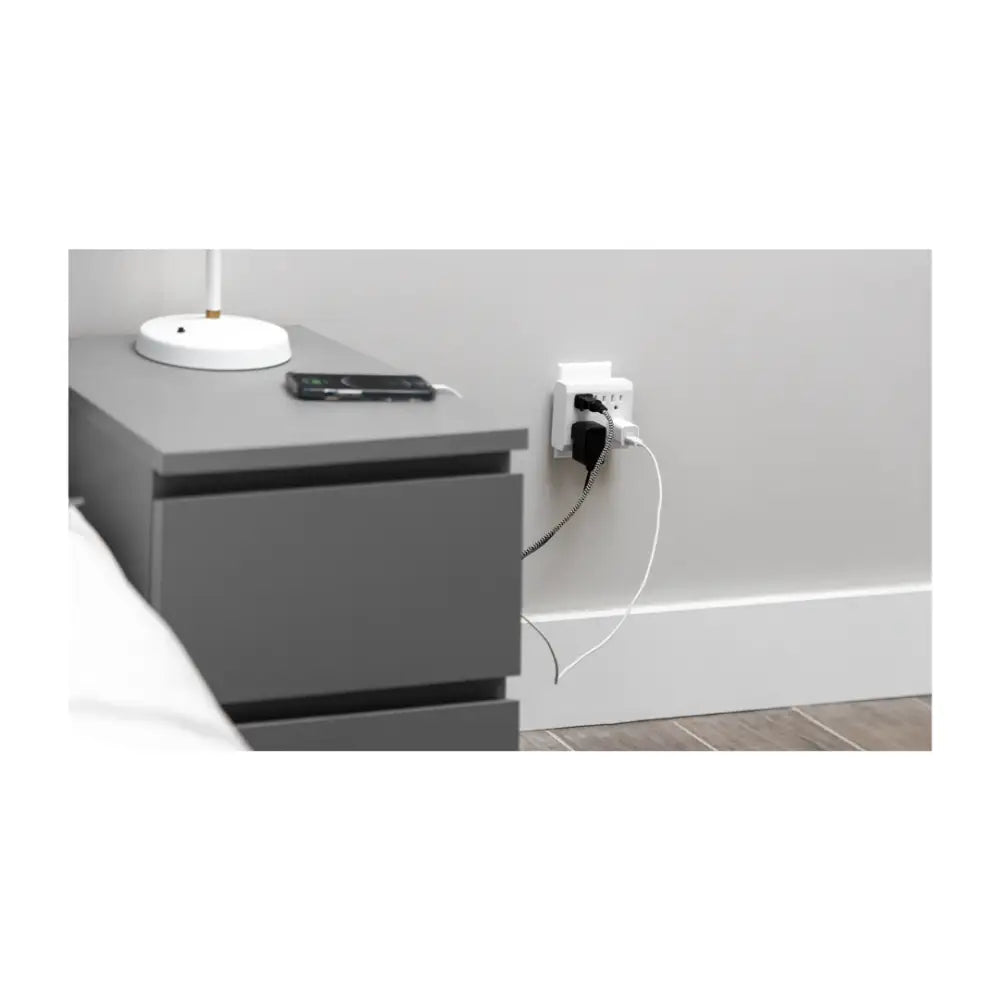 Protector de Picos 6 Tomas Pared 440 J Blanco GE (37155) Protectores Voltaje
