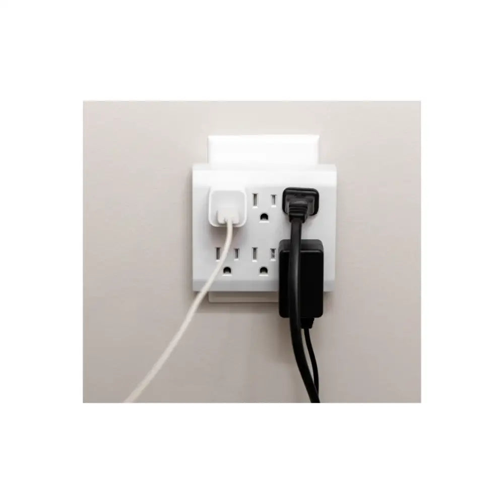 Protector de Picos 6 Tomas Pared 440 J Blanco GE (37155) Protectores Voltaje